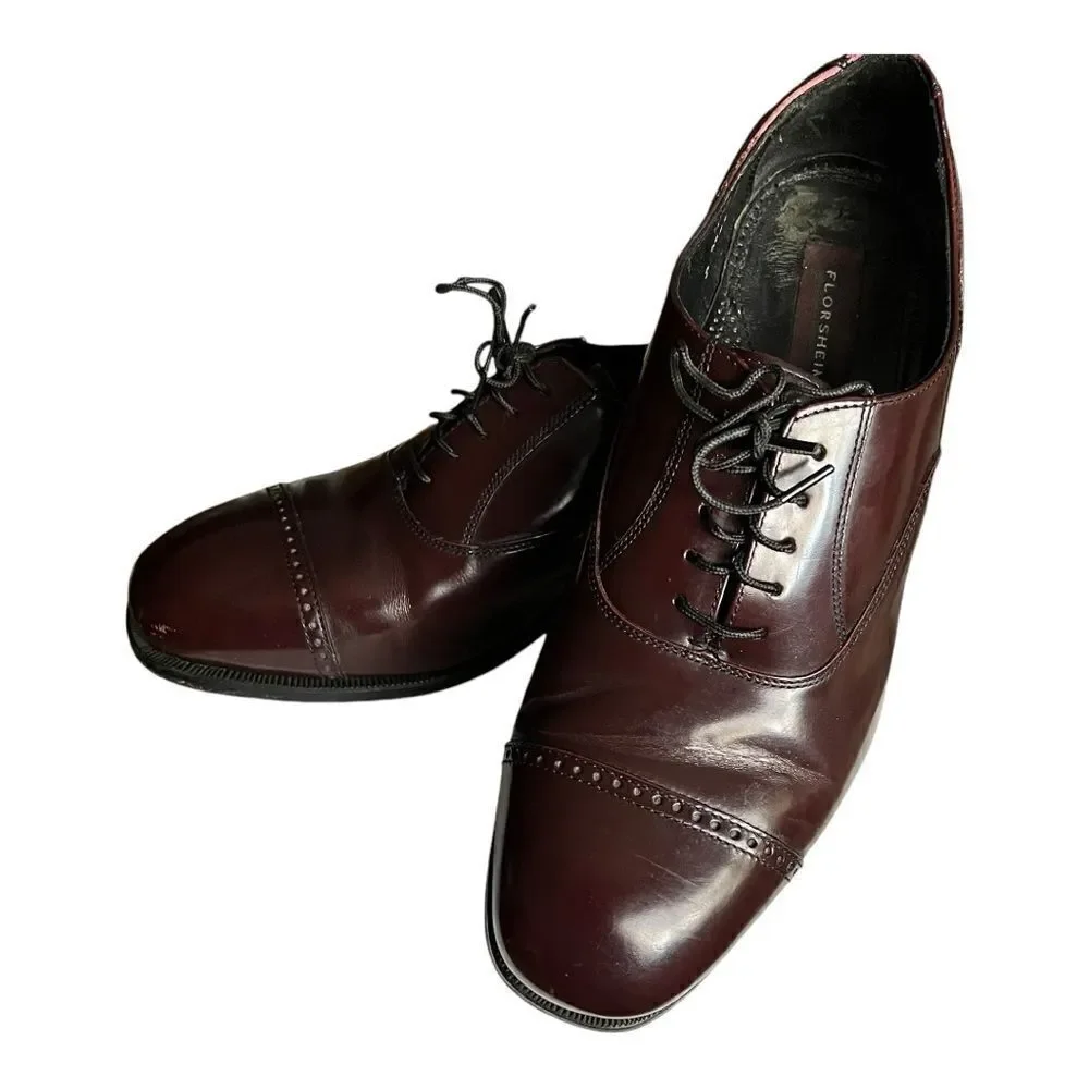 Vintage Florsheim Men’s Shoes. Oxblood Color Sz: 10.5